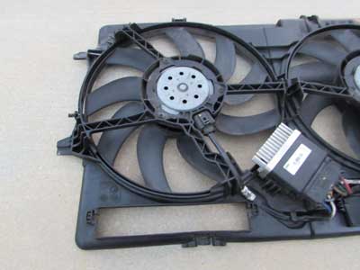 Audi OEM A4 B8 AC Air Conditioner Conditioning Radiator Cooling Fans w/ Control Module Unit 8K0121003M 2008 2009 2010 2011 A4 A5 S4 S52